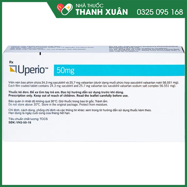 Thuốc Uperio 50mg điều trị suy tim